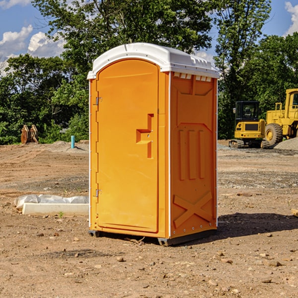 how often are the porta potties cleaned and serviced during a rental period in Valley Brook